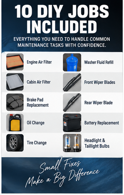 Ten DIY car maintenance jobs included in the guide