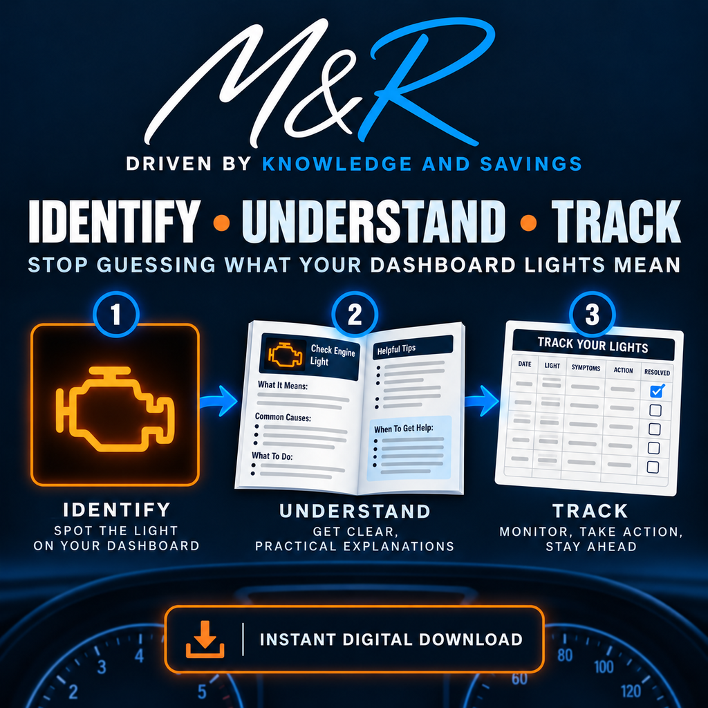 M&R guide workflow to identify understand and track dashboard warning lights