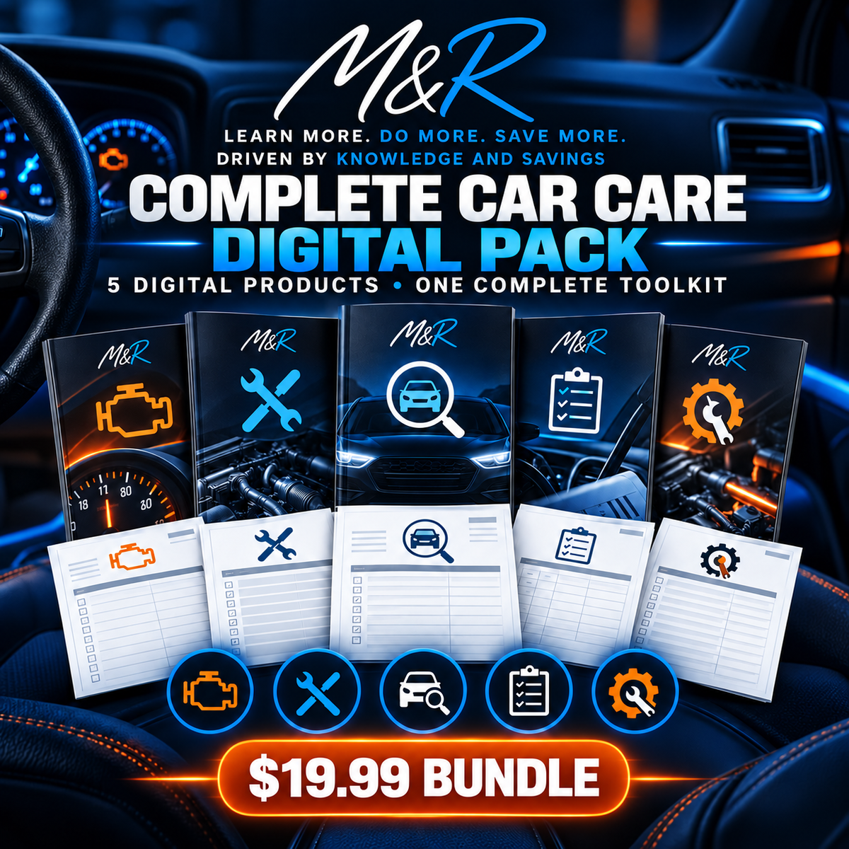 M&R Complete Car Care Digital Pack with five digital products for $19.99