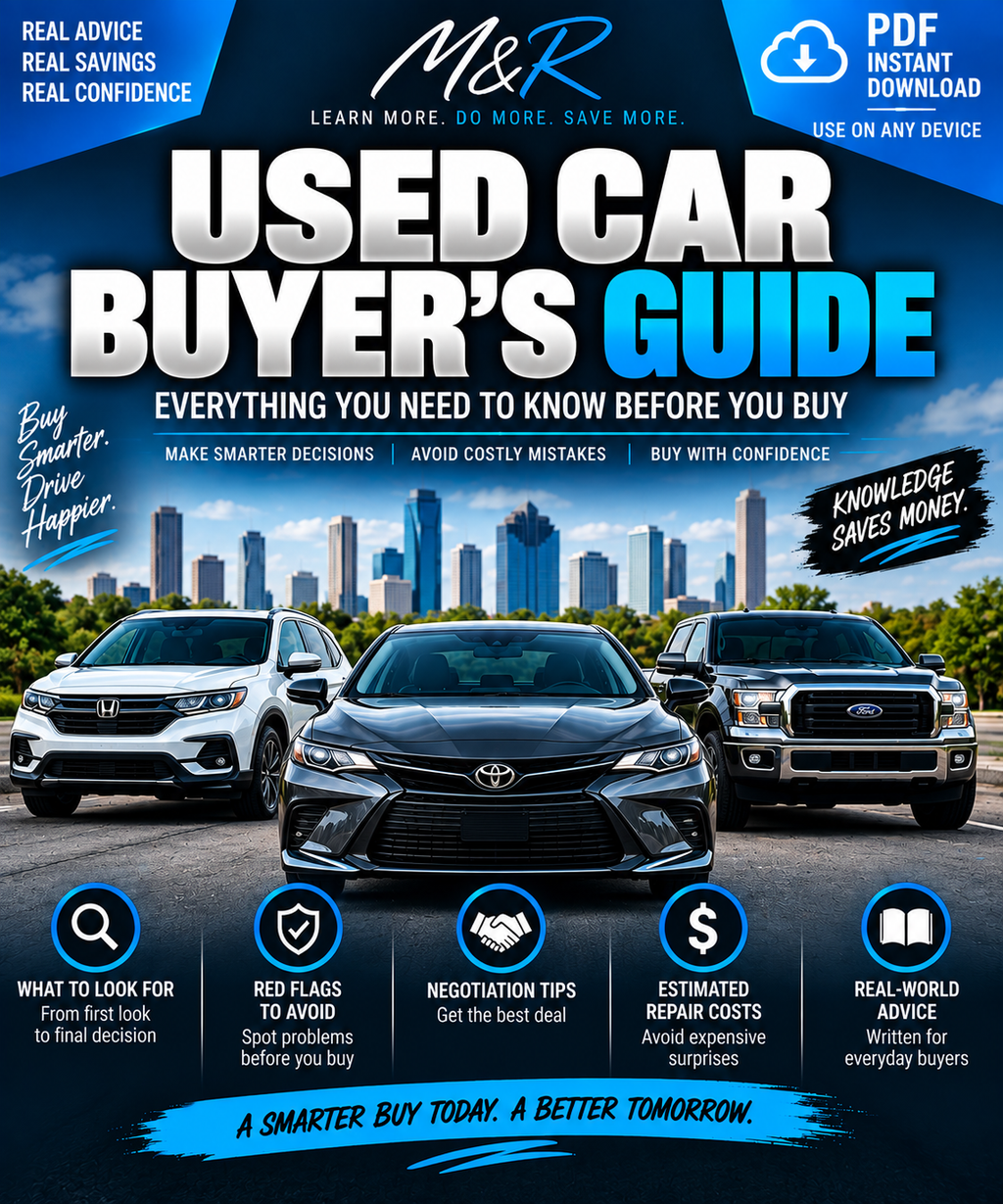 M&R Used Car Buyer's Guide digital PDF cover